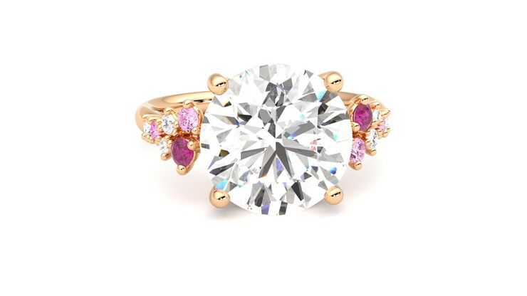 Taylor & Hart Marula Round Engagement Ring 360 degree image 2