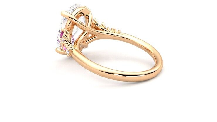 Taylor & Hart Marula Oval Engagement Ring 360 degree image 18