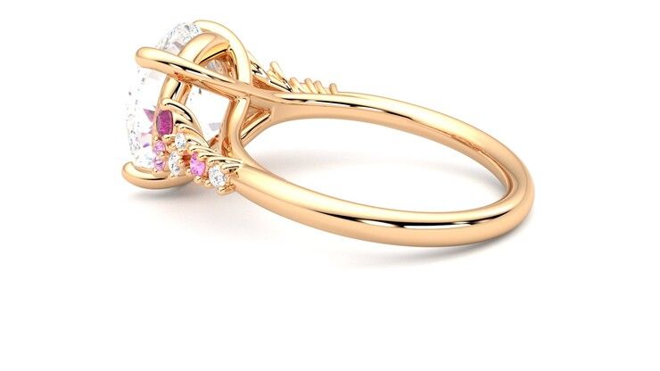Taylor & Hart Marula Round Engagement Ring 360 degree image 19