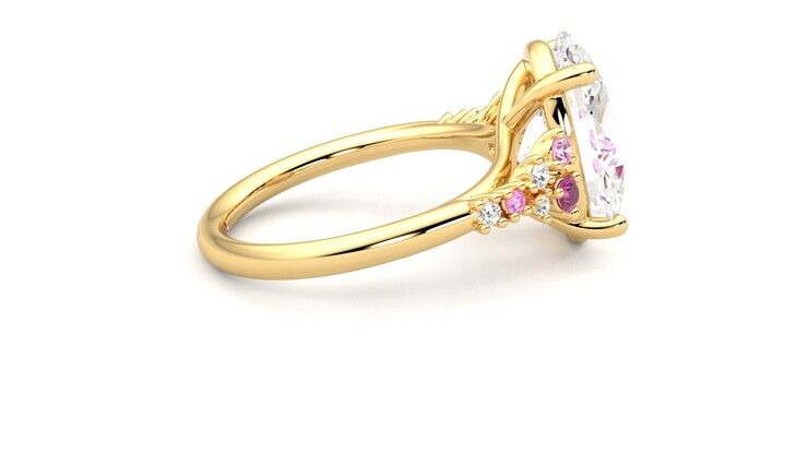 Taylor & Hart Marula Oval Engagement Ring 360 degree image 10