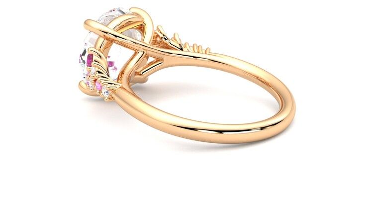 Taylor & Hart Marula Round Engagement Ring 360 degree image 18