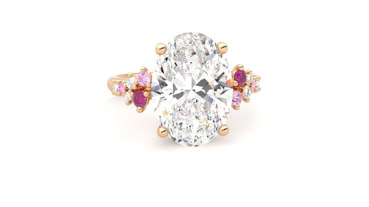 Taylor & Hart Marula Oval Engagement Ring 360 degree image 2