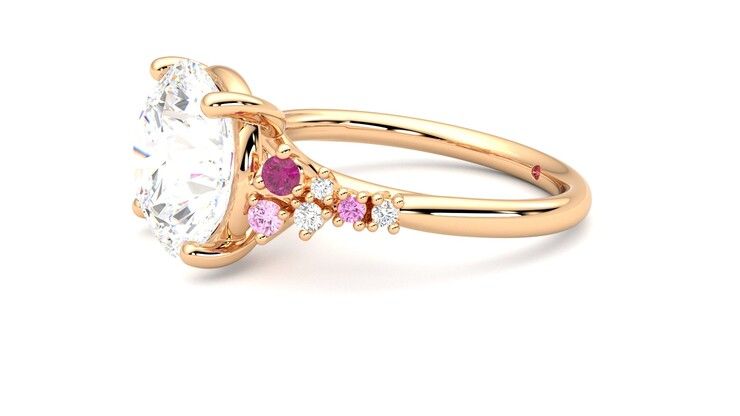 Taylor & Hart Marula Round Engagement Ring 360 degree image 22