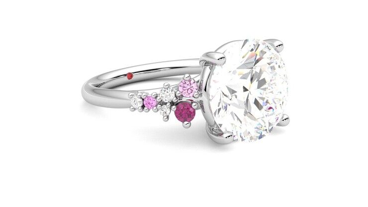 Taylor & Hart Marula Round Engagement Ring 360 degree image 6