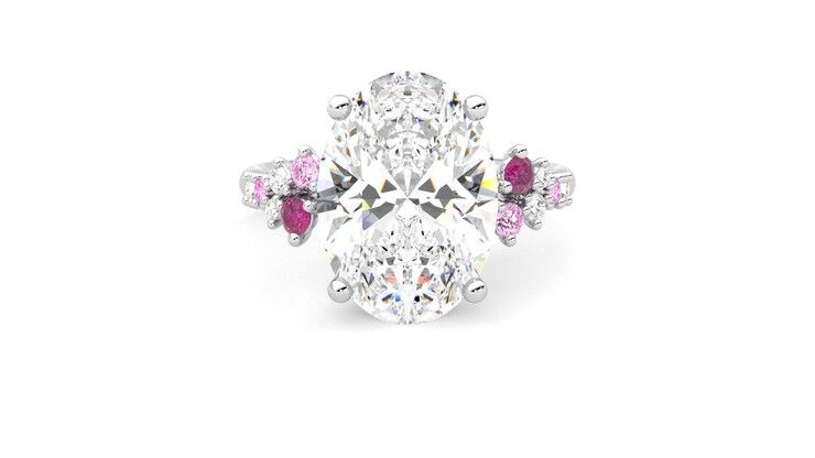 Taylor & Hart Marula Oval Engagement Ring 360 degree image 0