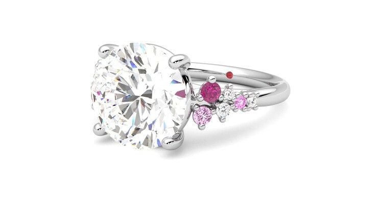 Taylor & Hart Marula Round Engagement Ring 360 degree image 25