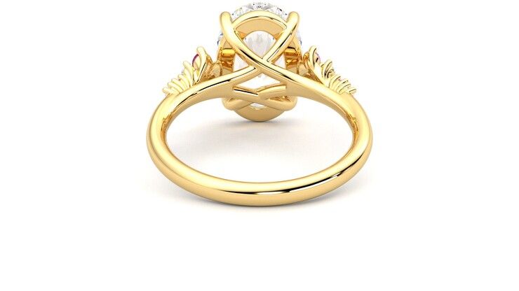 Taylor & Hart Marula Oval Engagement Ring 360 degree image 15