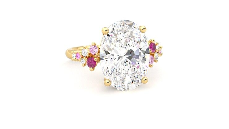 Taylor & Hart Marula Oval Engagement Ring 360 degree image 3