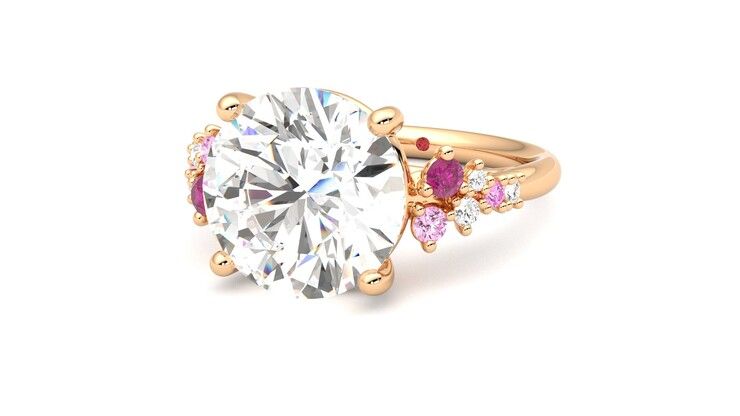 Taylor & Hart Marula Round Engagement Ring 360 degree image 26