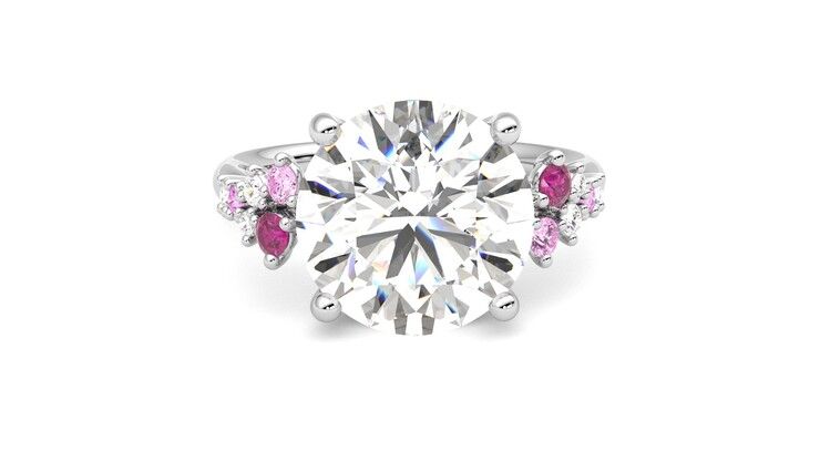 Taylor & Hart Marula Round Engagement Ring 360 degree image 1