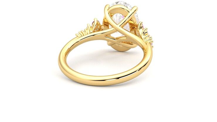 Taylor & Hart Marula Oval Engagement Ring 360 degree image 14