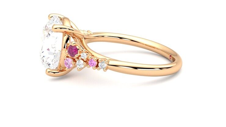 Taylor & Hart Marula Round Engagement Ring 360 degree image 21