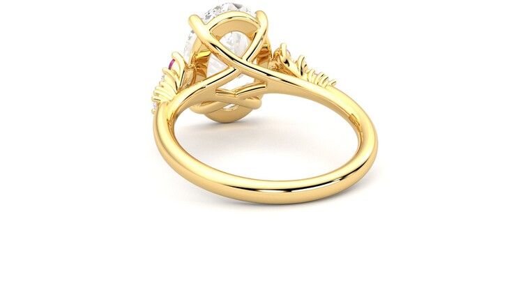 Taylor & Hart Marula Oval Engagement Ring 360 degree image 16