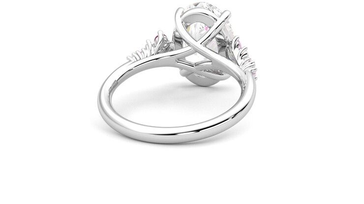 Taylor & Hart Marula Oval Engagement Ring 360 degree image 14