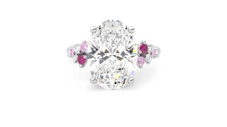 Taylor & Hart Marula Oval Engagement Ring 360 degree image 29
