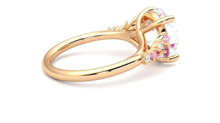 Taylor & Hart Marula Round Engagement Ring 360 degree image 11