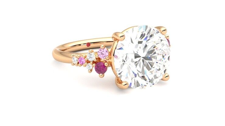 Taylor & Hart Marula Round Engagement Ring 360 degree image 5