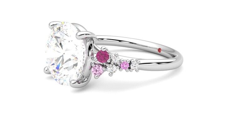 Taylor & Hart Marula Round Engagement Ring 360 degree image 23