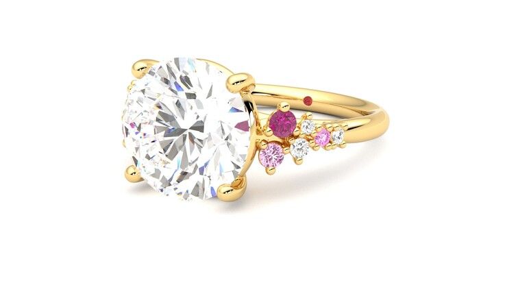 Taylor & Hart Marula Round Engagement Ring 360 degree image 25