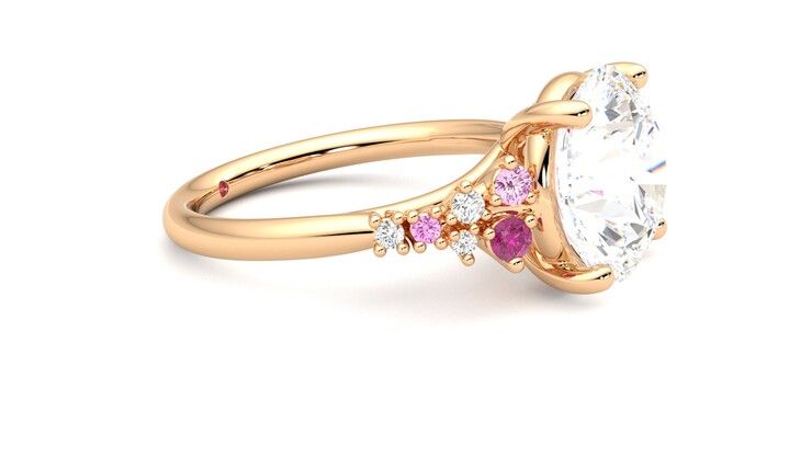 Taylor & Hart Marula Round Engagement Ring 360 degree image 8