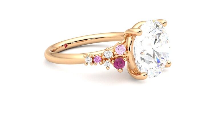 Taylor & Hart Marula Round Engagement Ring 360 degree image 7