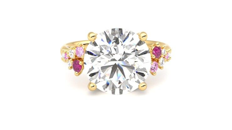Taylor & Hart Marula Round Engagement Ring 360 degree image 1