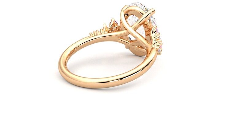 Taylor & Hart Marula Oval Engagement Ring 360 degree image 13