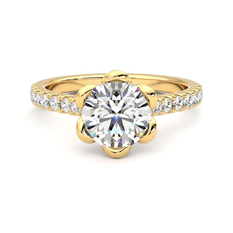 Taylor & Hart Blossom Round Engagement Ring 0