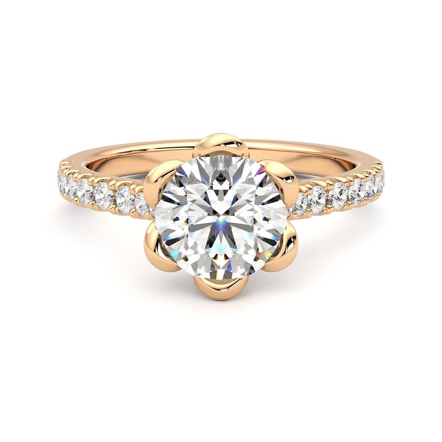 Taylor & Hart Blossom Round Engagement Ring 0