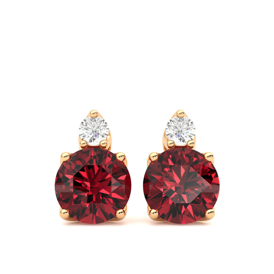 Garnet on sale earrings gold