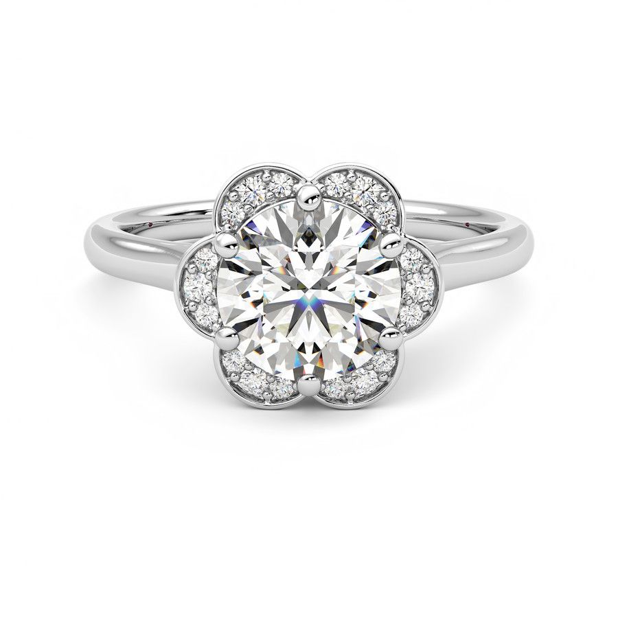 Taylor & Hart Fleur Round Engagement Ring 2