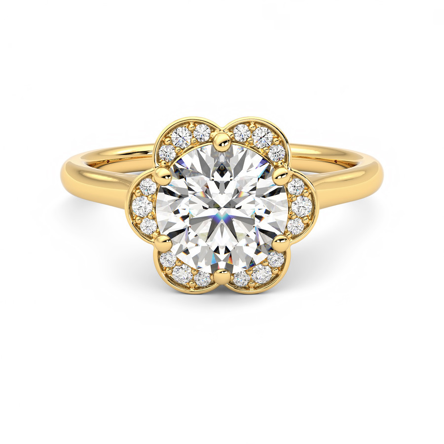 Ladies Diamond Cluster Rings: 14K Gold Diamond Flower Ring 1.3 Ctw (White  Gold Size 9) - Walmart.com