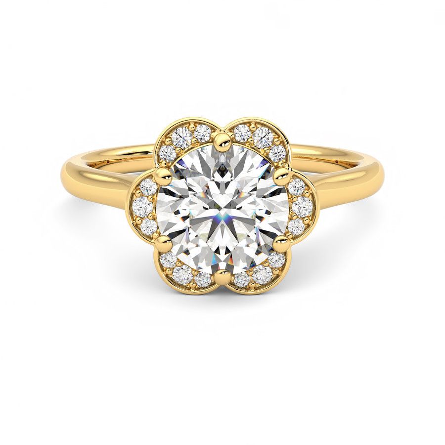 Taylor & Hart Fleur Round Engagement Ring 2