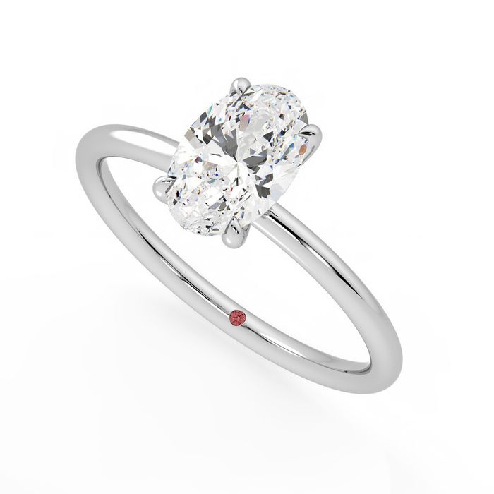Demure Ring - 1.00ct Oval Lab-Grown Diamond
