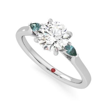 Faith Teal - 0.70ct Round Diamond