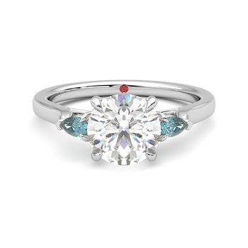 Faith Teal - 0.70ct Round Diamond