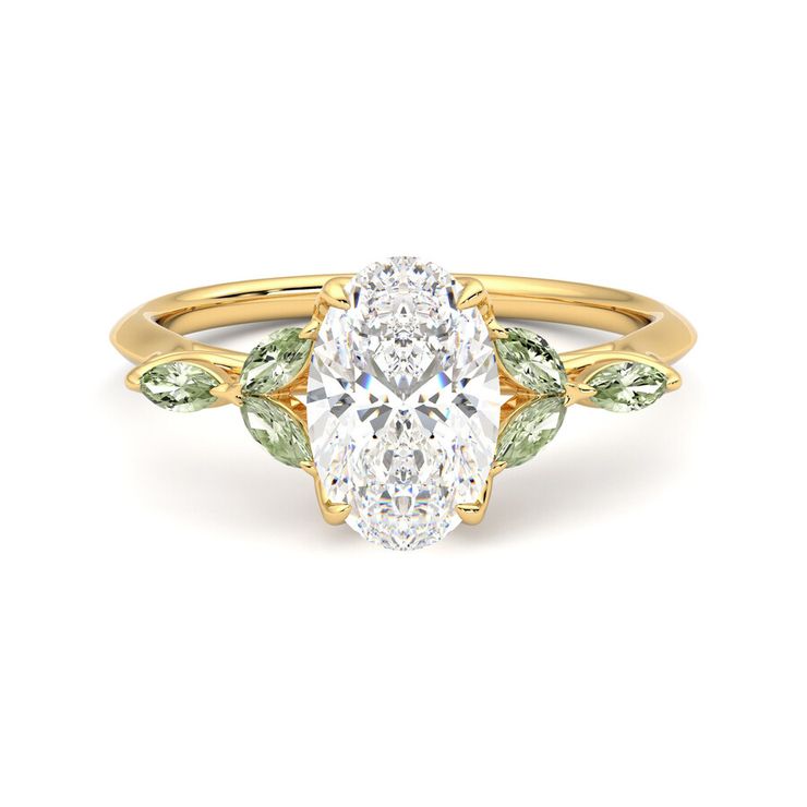 Taylor &amp; Hart Tamora Green - 1.00ct Oval Lab-Grown Diamond Ready to Go Ring 2