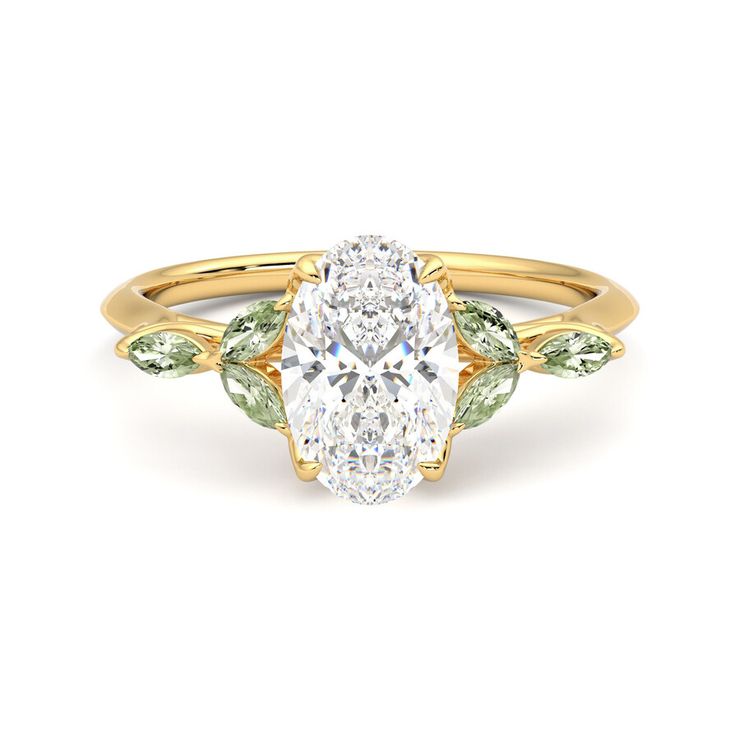 Taylor &amp; Hart Tamora Green - 1.50ct Oval Lab-Grown Diamond Ready to Go Ring 1