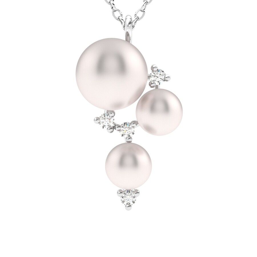 Taylor & Hart Tresor Pearl Cluster Necklace Jewellery 0