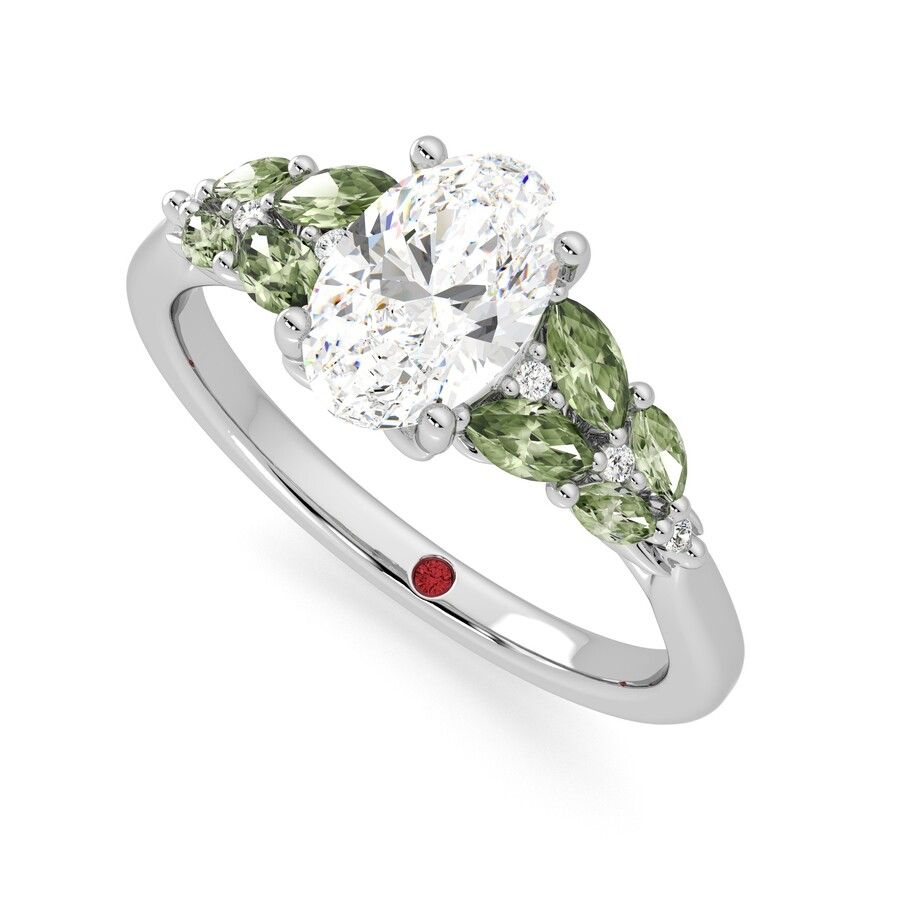 Taylor & Hart Cascade Oval Engagement Ring 0