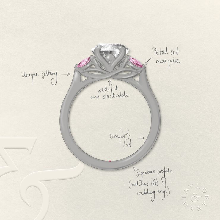 Taylor & Hart Thia Round Engagement Ring 1