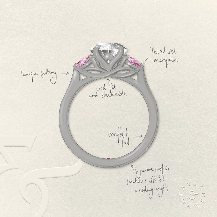Taylor & Hart Thia Round Engagement Ring 3