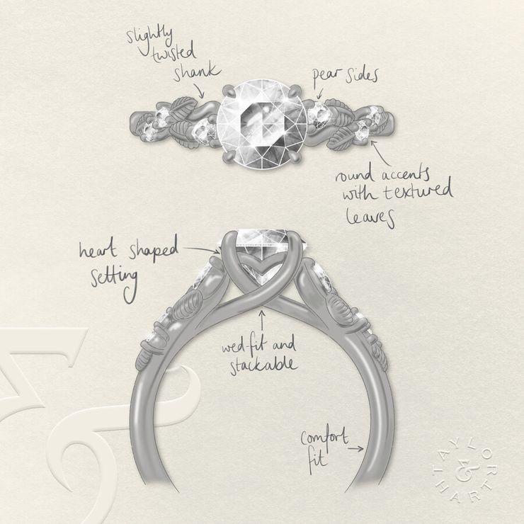 Taylor & Hart Lierre Round Engagement Ring 1