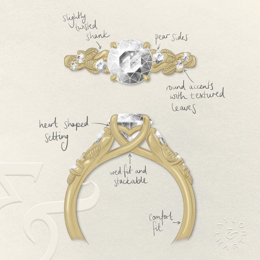 Taylor & Hart Lierre Round Engagement Ring 3