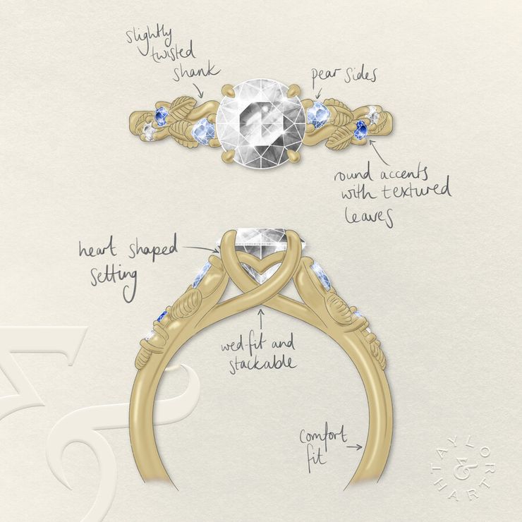 Taylor & Hart Lierre Round Engagement Ring 1
