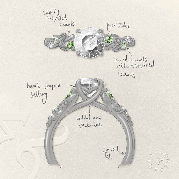Taylor & Hart Lierre Round Engagement Ring 1