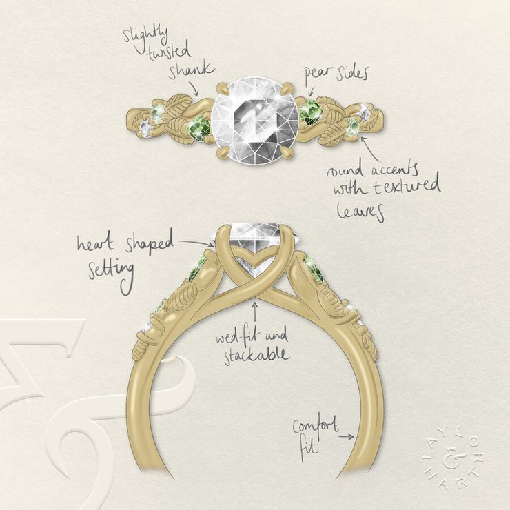 Taylor & Hart Lierre Round Engagement Ring 2