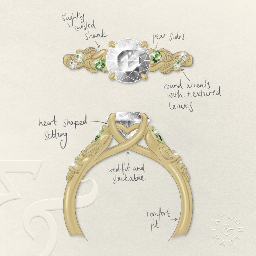 Taylor & Hart Lierre Round Engagement Ring 1