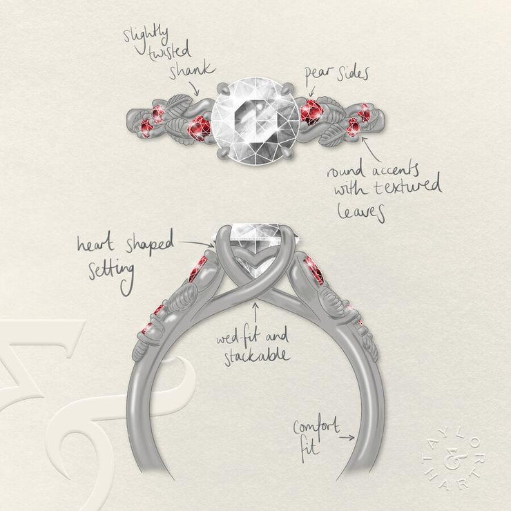 Taylor & Hart Lierre Round Engagement Ring 1