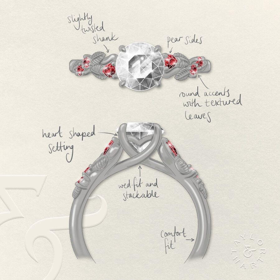 Taylor & Hart Lierre Round Engagement Ring 3